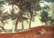 Winslow Homer Houses and trees oil painting artist